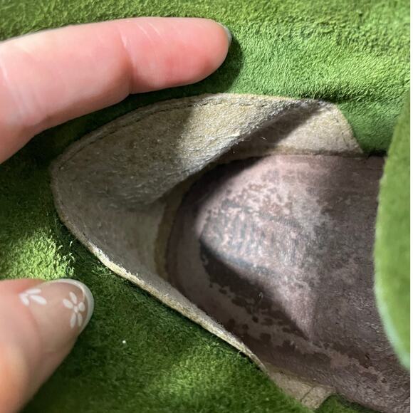 Olive Green Suede Desert Boots Lace Up Chukka Womens 8 Safari Boot Utility Gorp - Picture 7 of 10